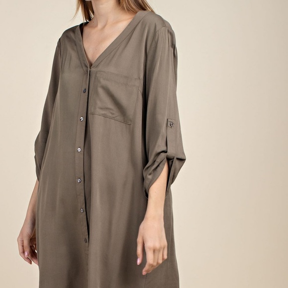 Mallory Button Up Shirt Dress - Picture 3 of 3